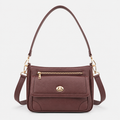 Turn Lock Flap Messenger Crossbody - Pebbled Leather