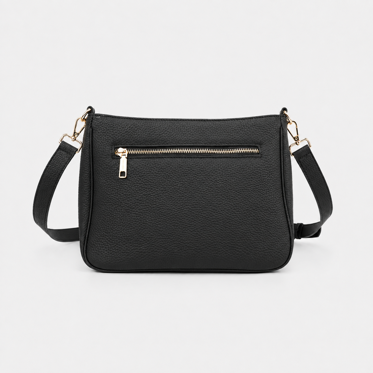 Turn Lock Flap Messenger Crossbody - Pebbled Leather