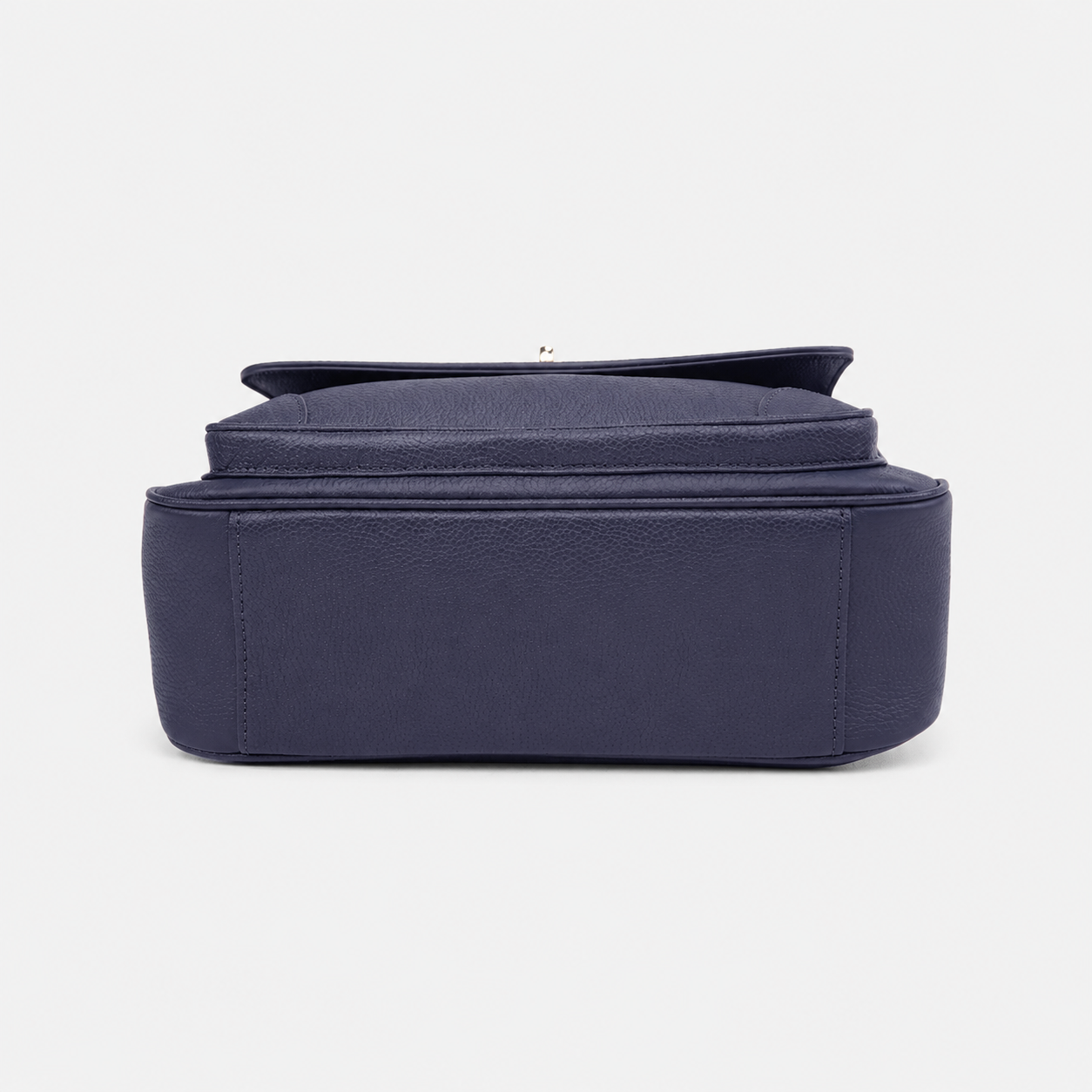 Turn Lock Flap Messenger Crossbody - Pebbled Leather