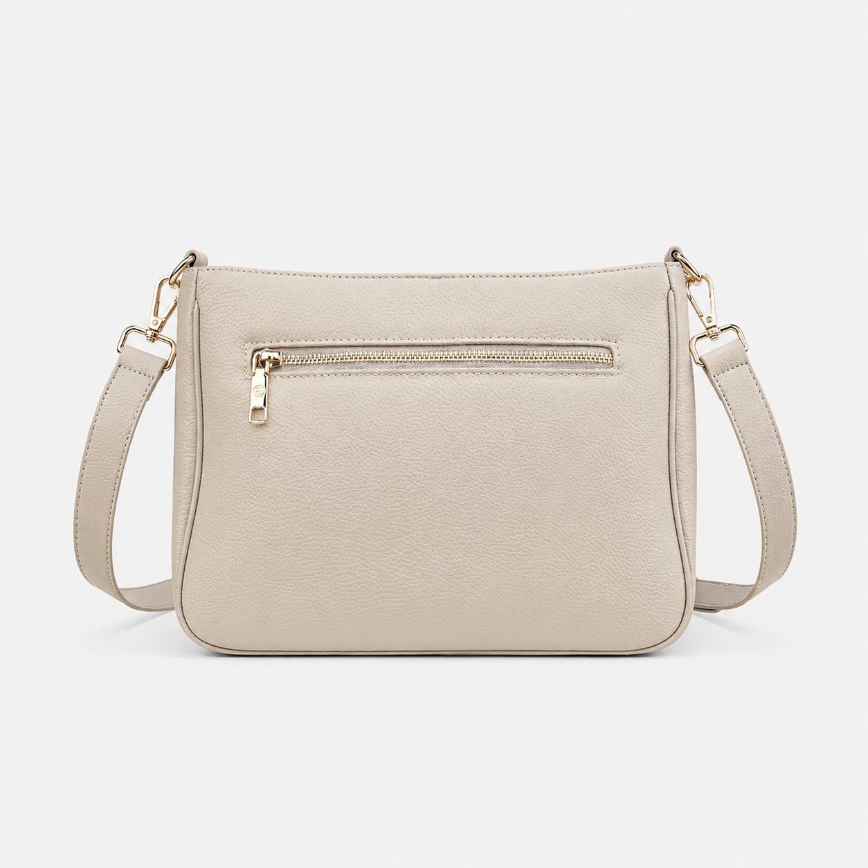 Turn Lock Flap Messenger Crossbody - Pebbled Leather
